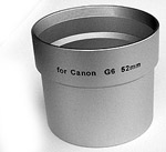 Adapter tube voor Canon G6 naar 52mm